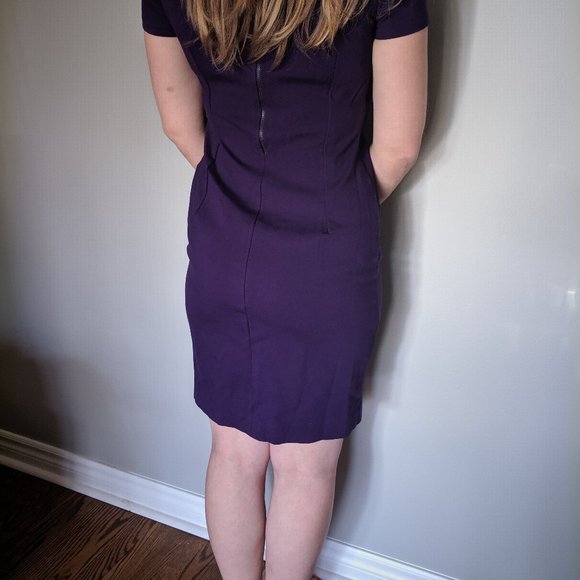 Purple fitted dress - Picture 2 of 2